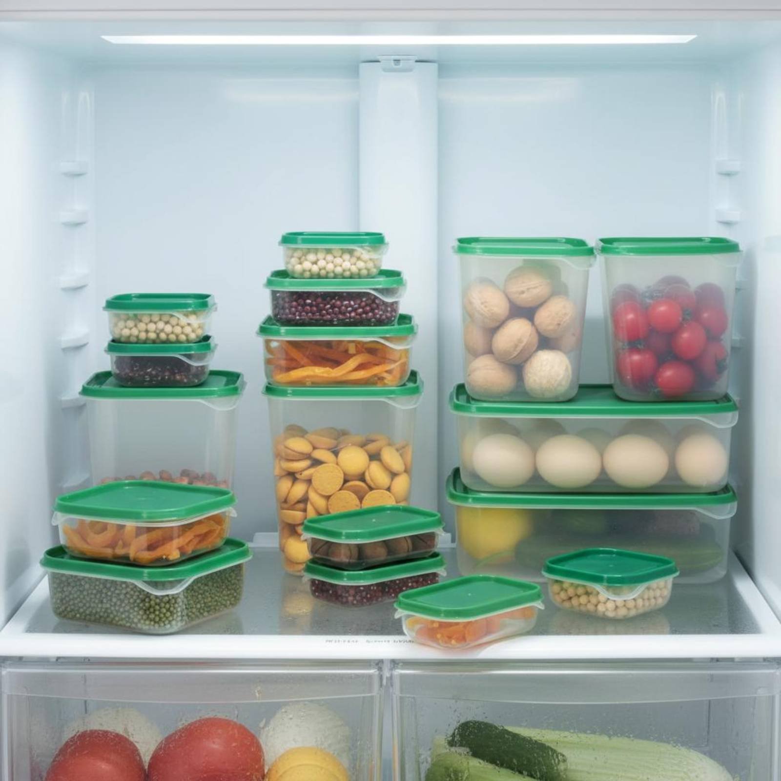 Food Storage With Lids - 17개 냉장고 보관함 세트, 새지 않는