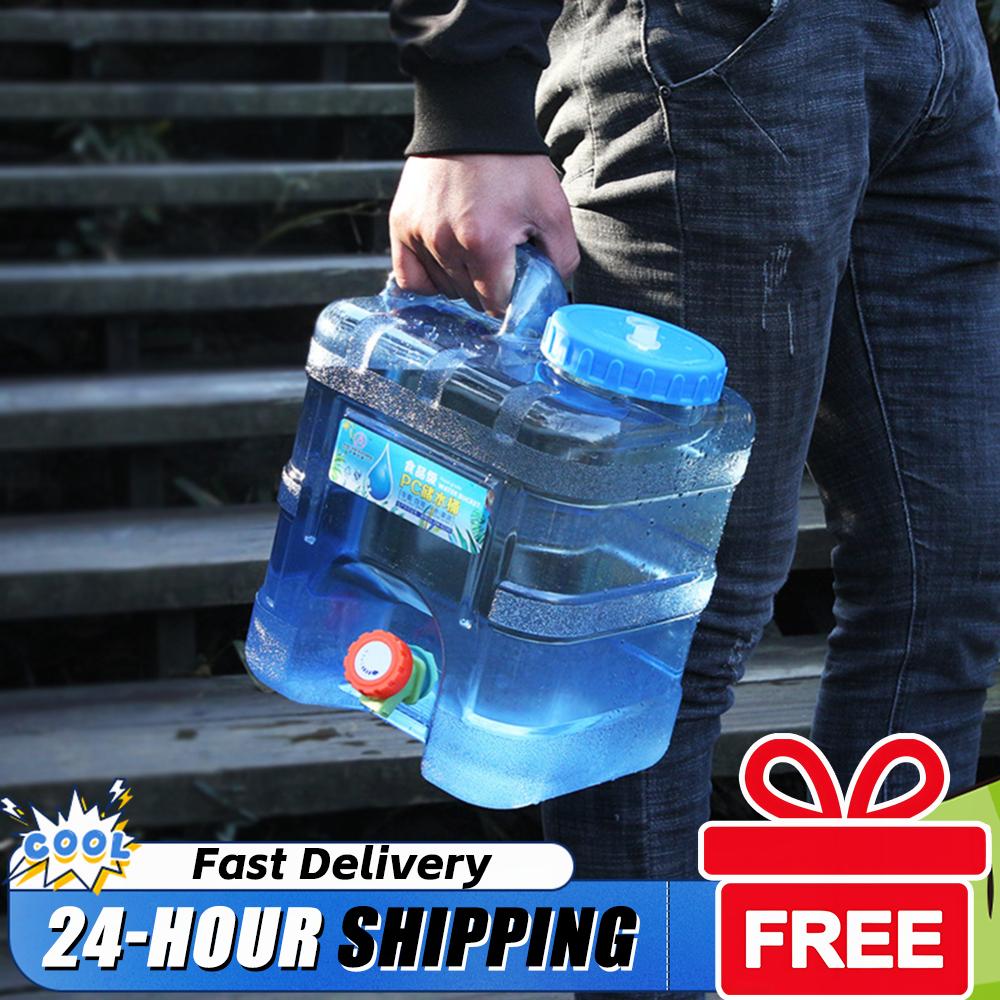 Food Storage Emergency - 수도꼭지가 있는 휴대용 물탱크 7.5L 10L