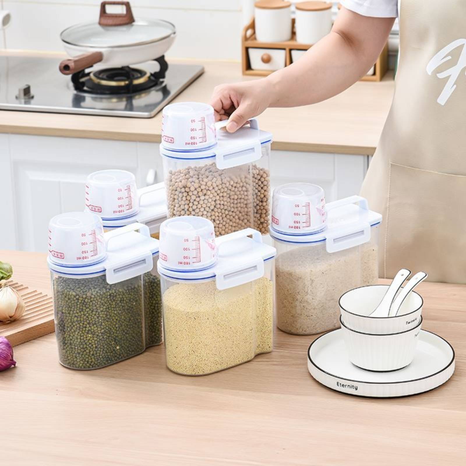 Food Storage For Pantry - 쌀 보관 용기 안전 쌀 디스펜서