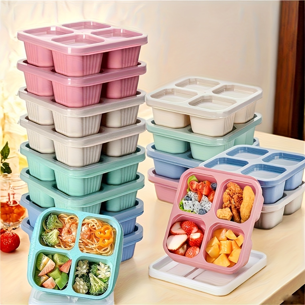 Food Storage And Preparation - SGIAWETA-2피스 뚜껑 있는 도시락 세트, 4칸
