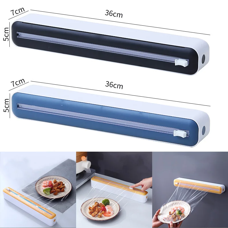 Food Storage Dispenser - 식품 필름 디스펜서 커터 보관 상자가있는