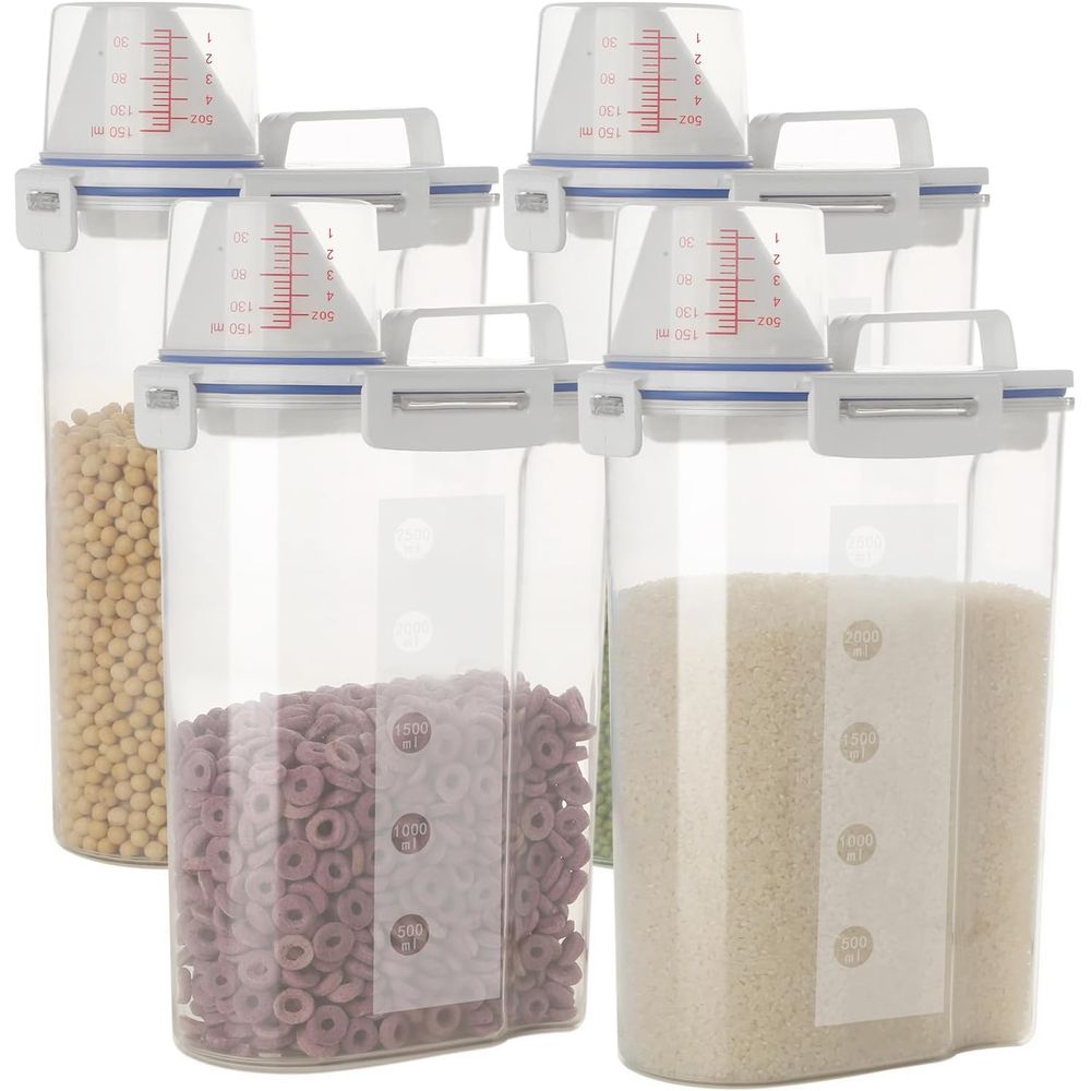 Food Storage Dispenser - 5.5파운드(약 2.5kg) 용량의 쌀 밀폐 건조식품