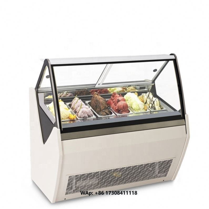 Food Storage Refrigerator - 몰입형 유리 도어 냉동고 냉장고 아이스크림