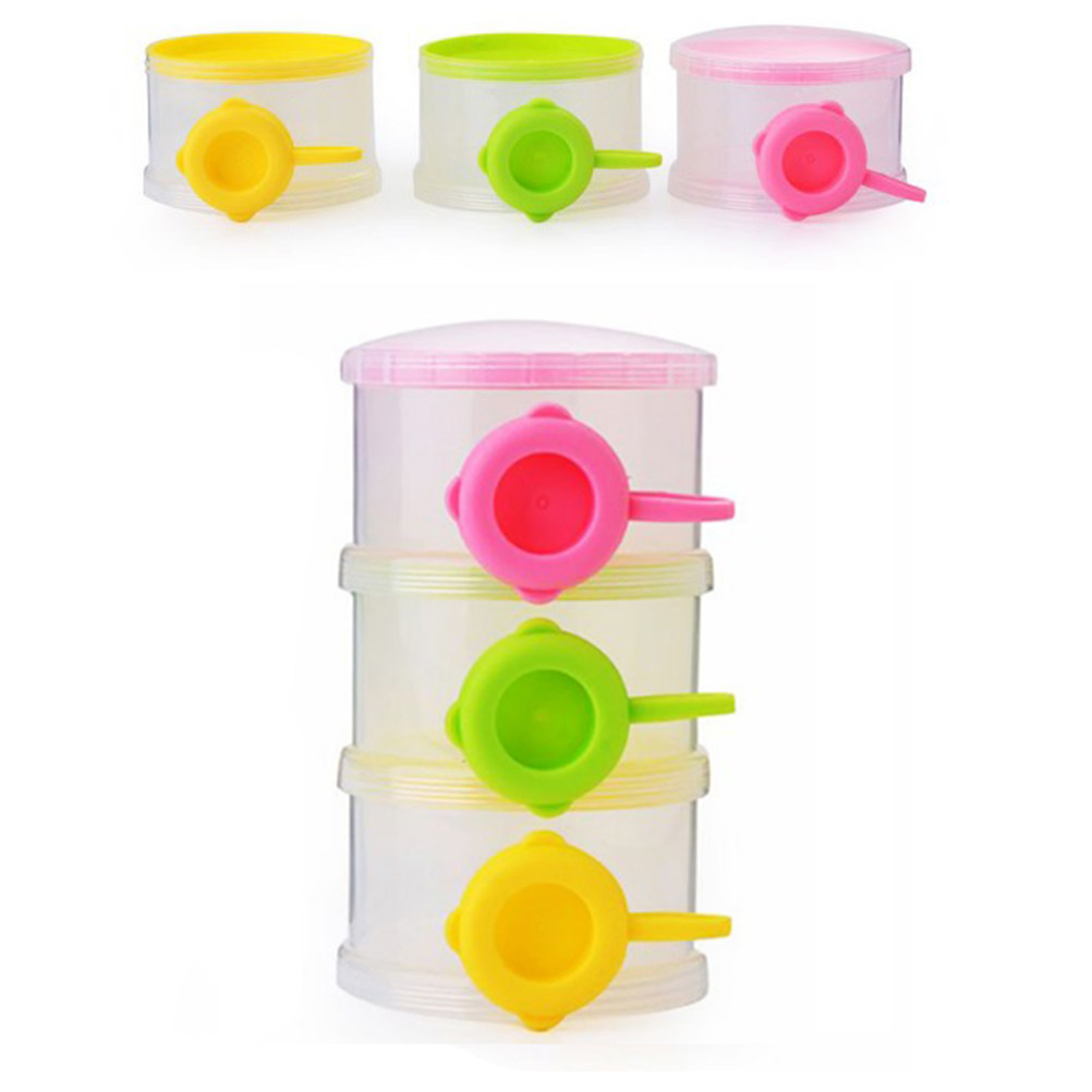 Food Storage Dispenser - 3단 휴대용 분유 디스펜서 아기 수유