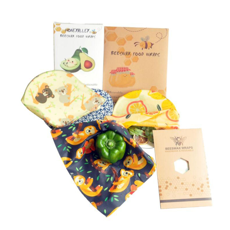 Beeswax Food Wrap - 재사용 가능한 유기농 밀랍 천 랩,