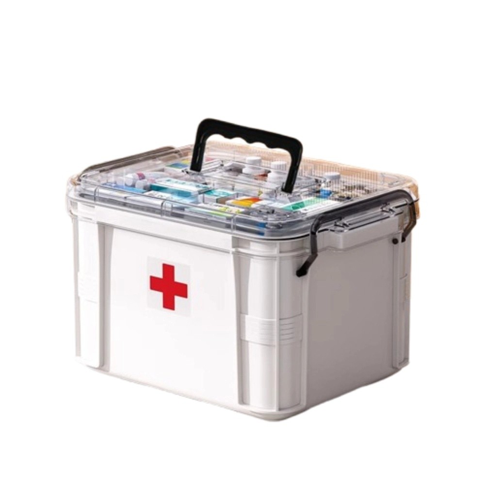 Food Storage Emergency - 이중층 의약품 보관 상자 손잡이가 있는