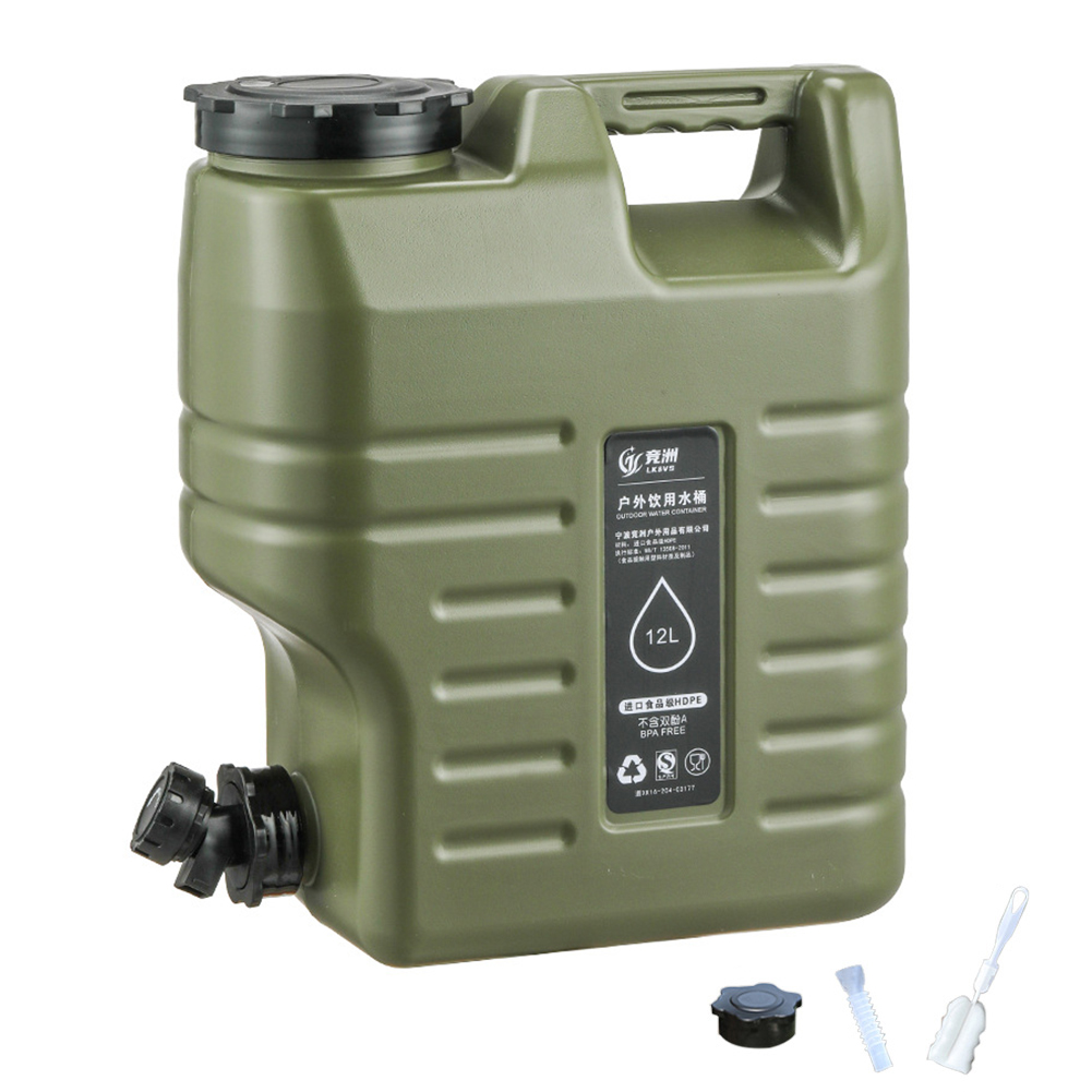 Food Storage Emergency - 3.2갤런/12리터 캠핑용 물통, 스피곳 수도꼭지가 있는