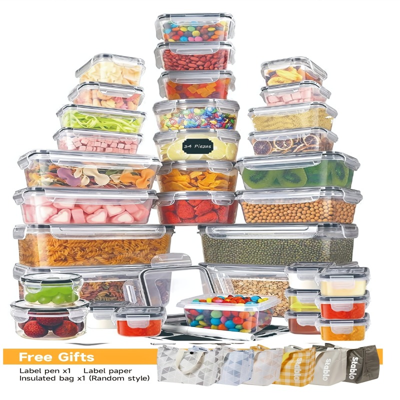 Food Storage For Pantry - 48개 BPA 프리 식품 보관 세트