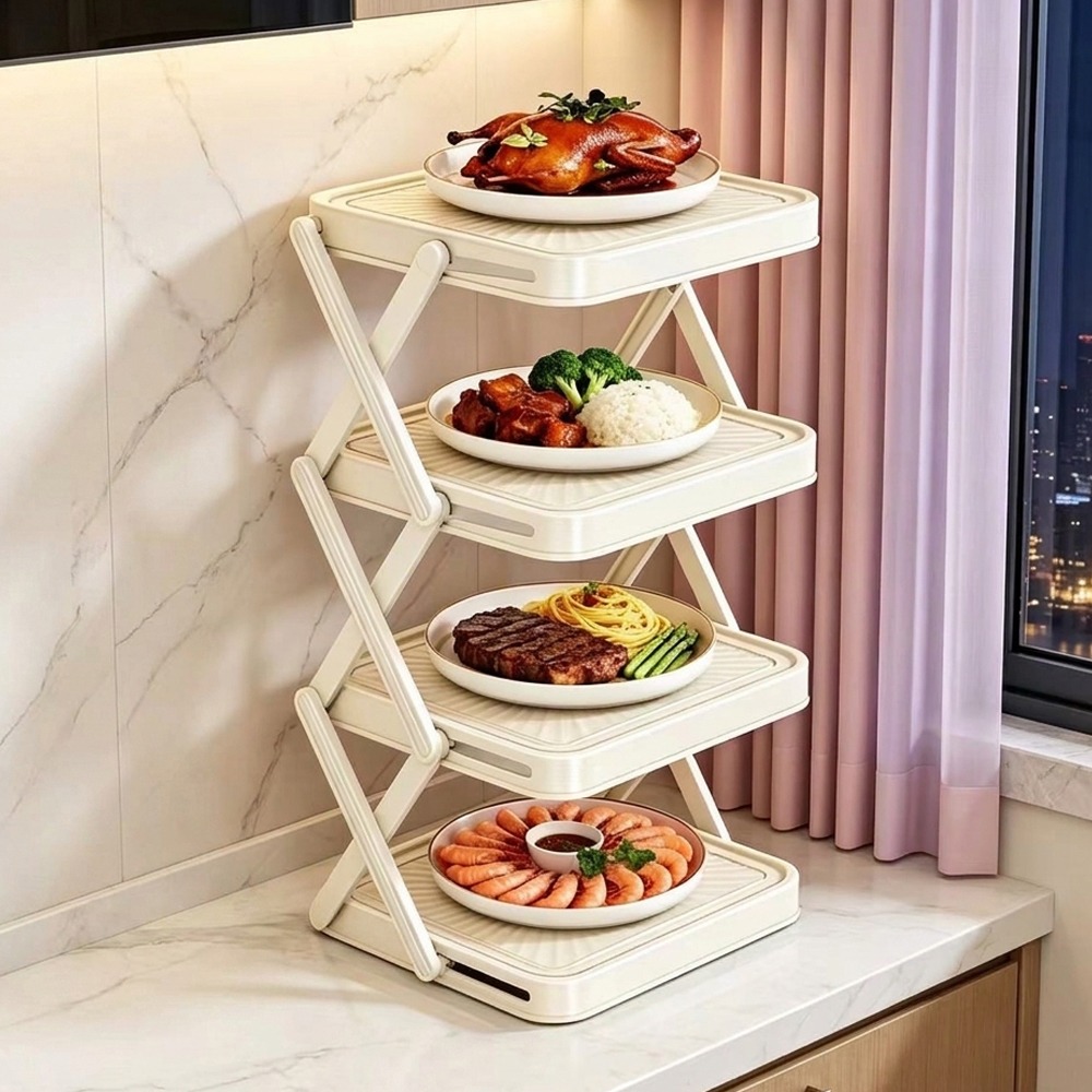 Food Storage And Preparation - 3/4단 식기 보관 랙 대용량 공간