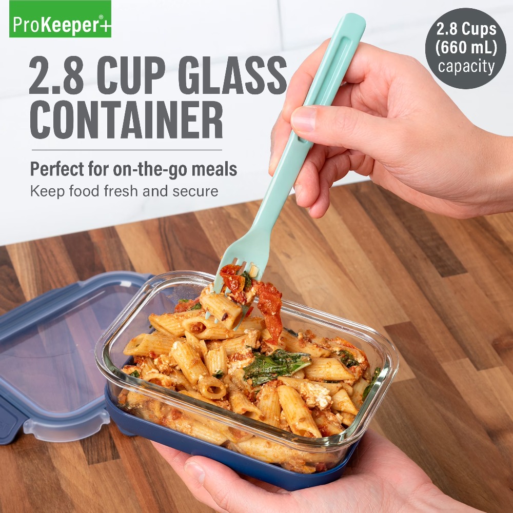 2.8컵 유리 식품 보관 용기, 실리콘 바닥 및 밀폐형 - Food Storage For Pantry 리뷰 및 가격