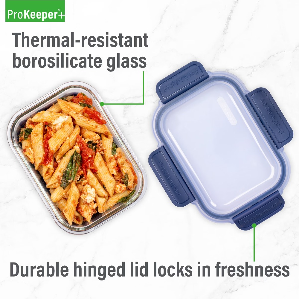 2.8컵 유리 식품 보관 용기, 실리콘 바닥 및 밀폐형 - Food Storage For Pantry 리뷰 및 가격