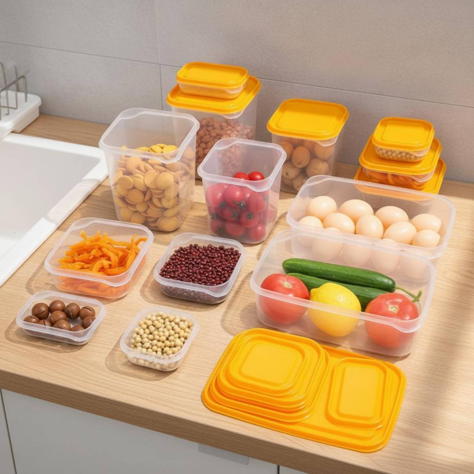 17개 냉장고 보관함 세트, 새지 않는 플라스틱 음식  - Food Storage With Lids 리뷰 및 가격