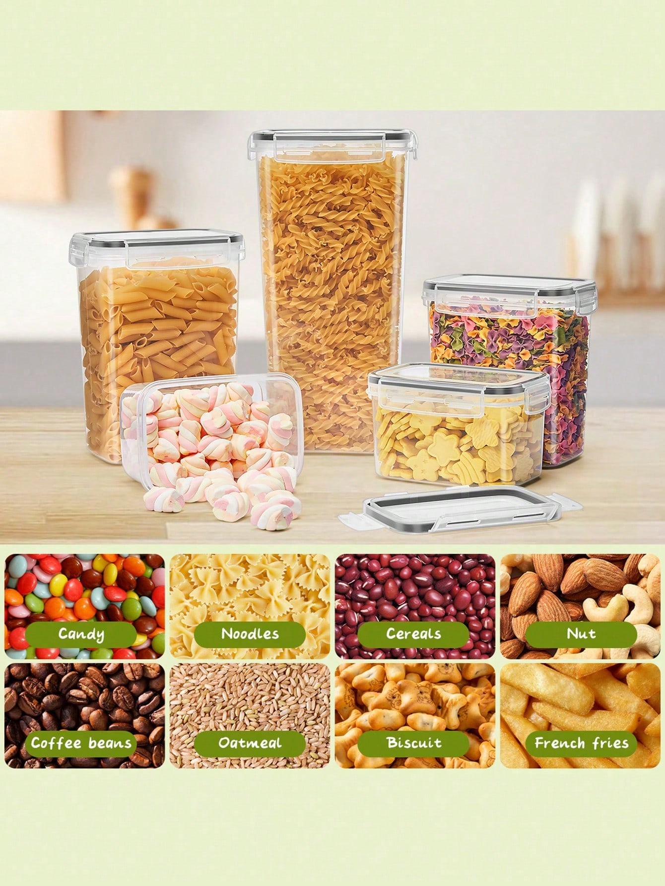 48개의 밀폐 식품 보관 용기, 간편한 잠금 뚜껑이 있 - Food Storage For Pantry 리뷰 및 가격