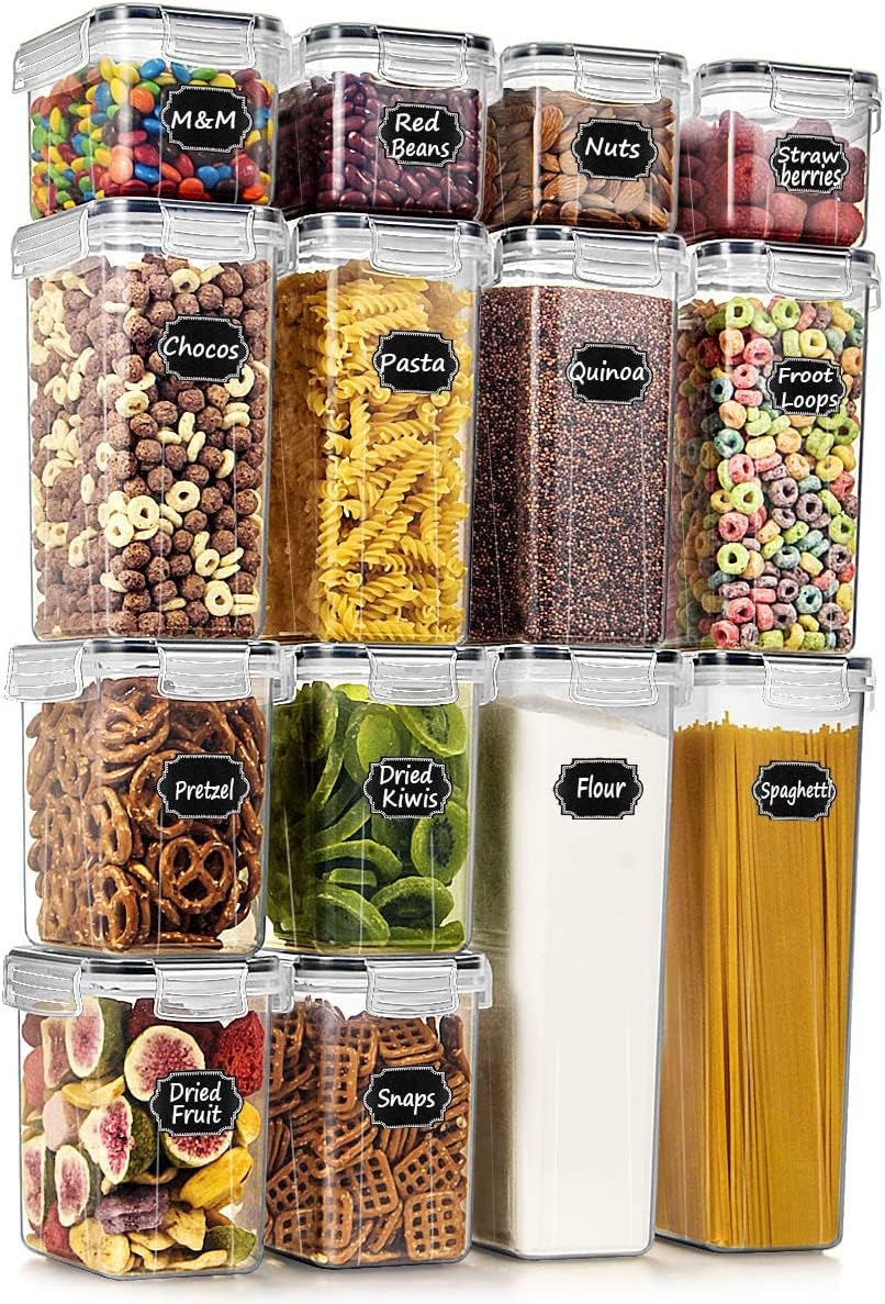 밀폐형 식품 보관 용기 14개 플라스틱 주방 팬트리 세 - Food Storage For Pantry 리뷰 및 가격