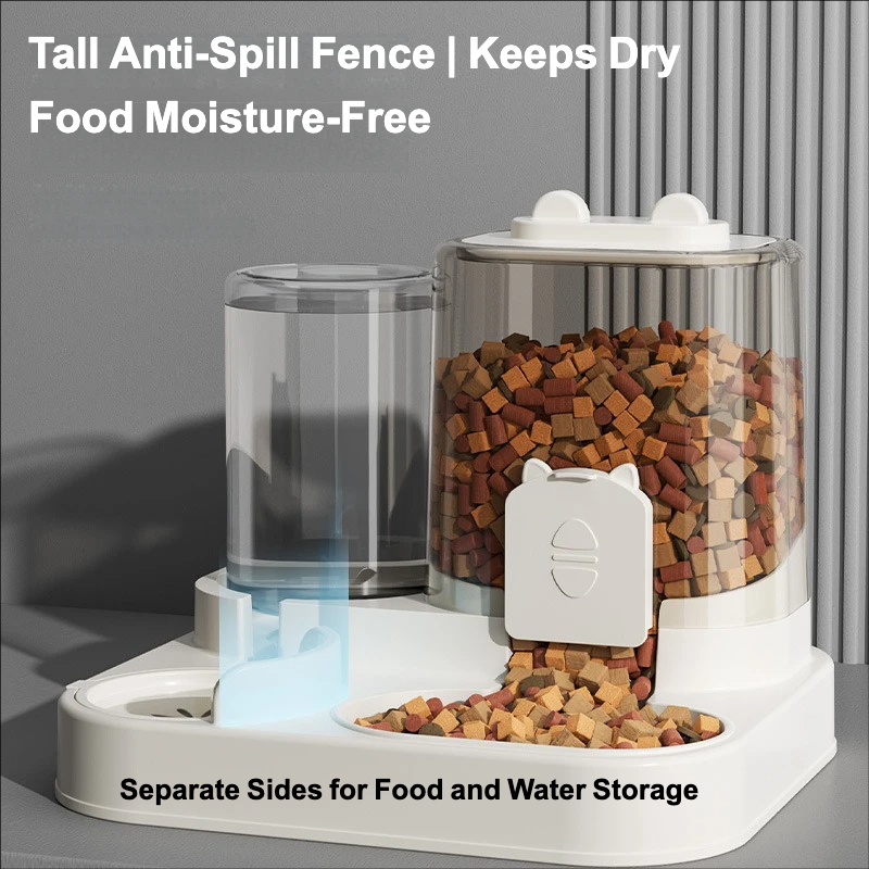 자동 급식기 개 고양이 사료 그릇 물 분수 포함 대용량 - Xxl Food Storage Container 리뷰 및 가격