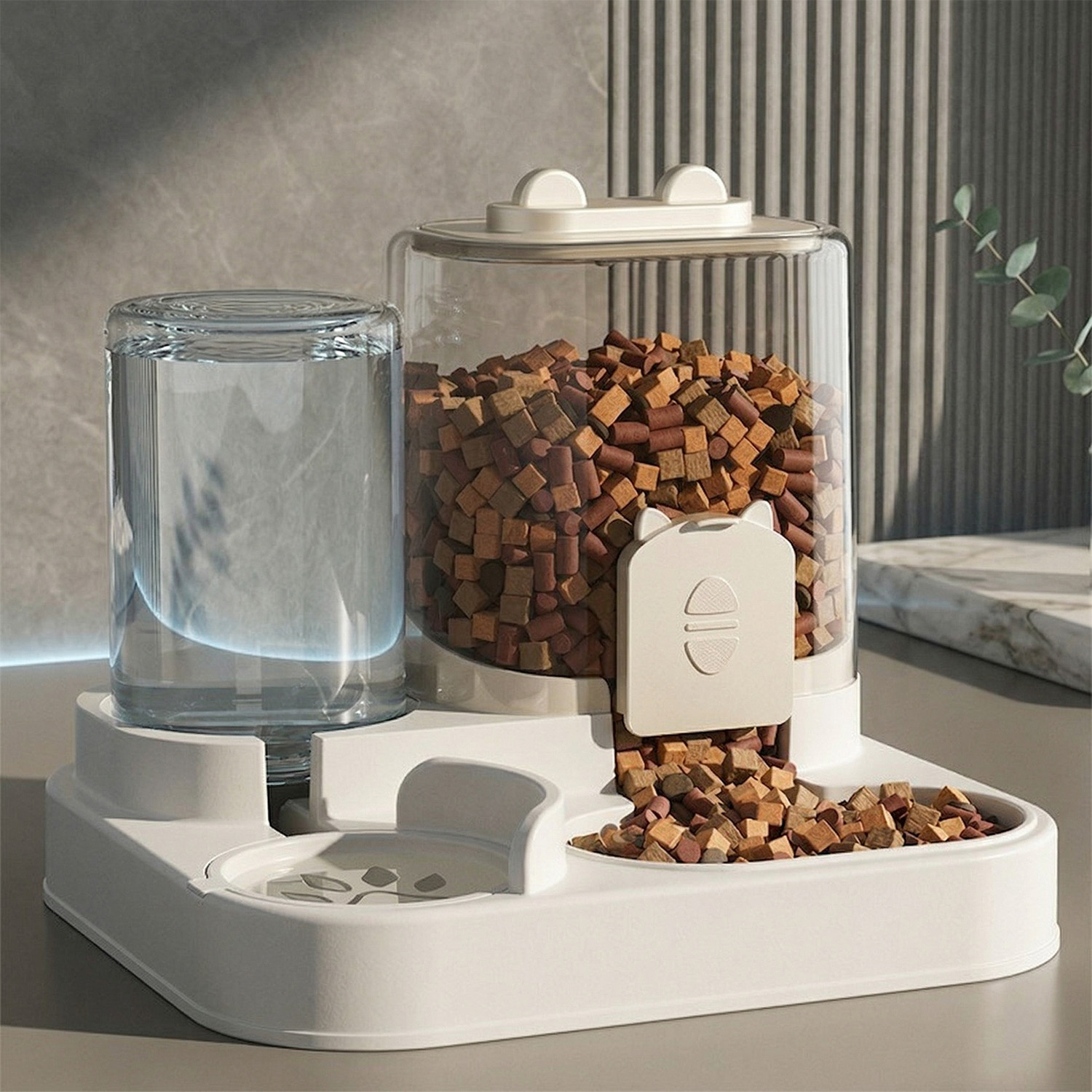 자동 급식기 개 고양이 사료 그릇 물 분수 포함 대용량 - Xxl Food Storage Container 리뷰 및 가격