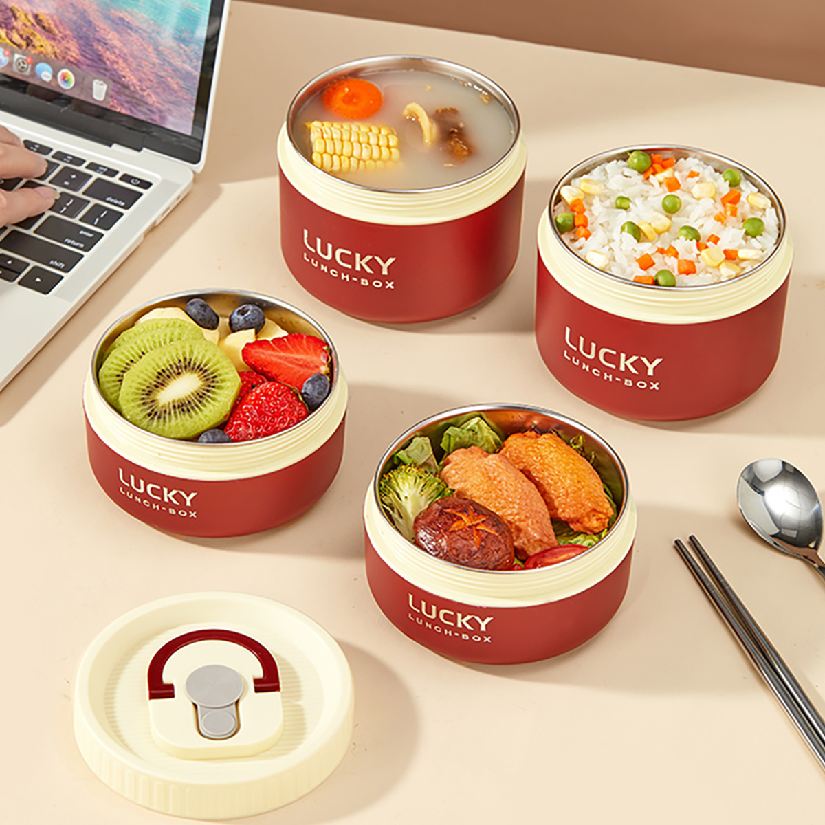 304 스테인레스 스틸 보온 도시락 휴대용 누수 방지  - Food Storage Hot 리뷰 및 가격