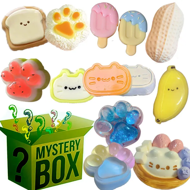 핫 블라인드 박스 미스터리 귀여운 고양이 발 모찌 스퀴 - Food Storage Hot 리뷰 및 가격