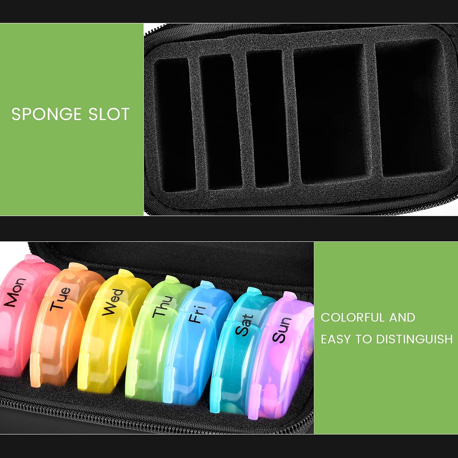 휴대용 주간 알약 정리함, 일일 약 케이스 보관함, 휴 - Xxl Food Storage Container 리뷰 및 가격