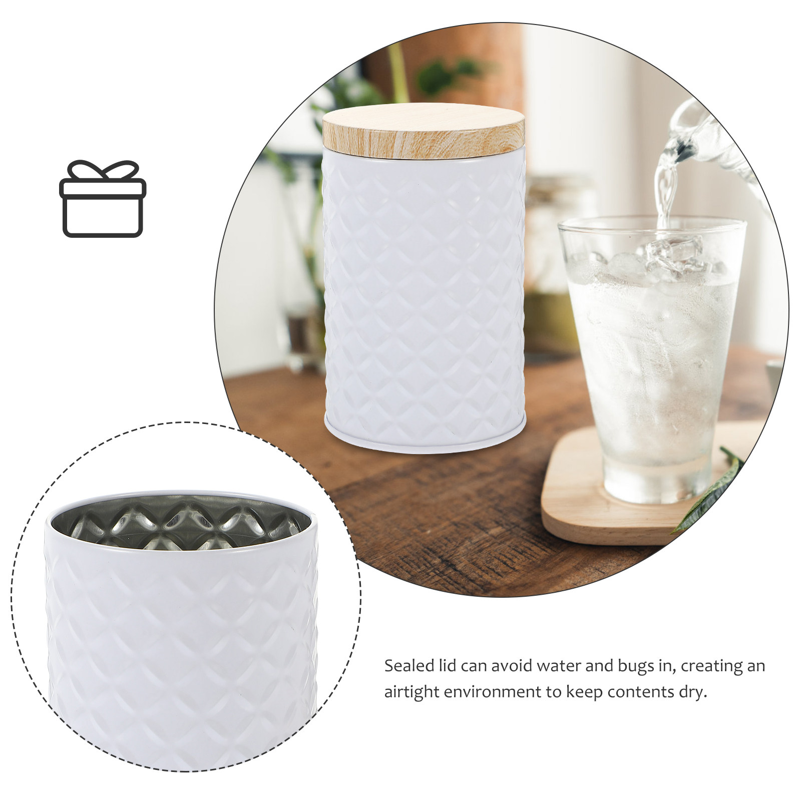 2Pcs 식품 등급 주석판 보관 용기(흘림 방지 뚜껑  - Food Storage With Lids 리뷰 및 가격