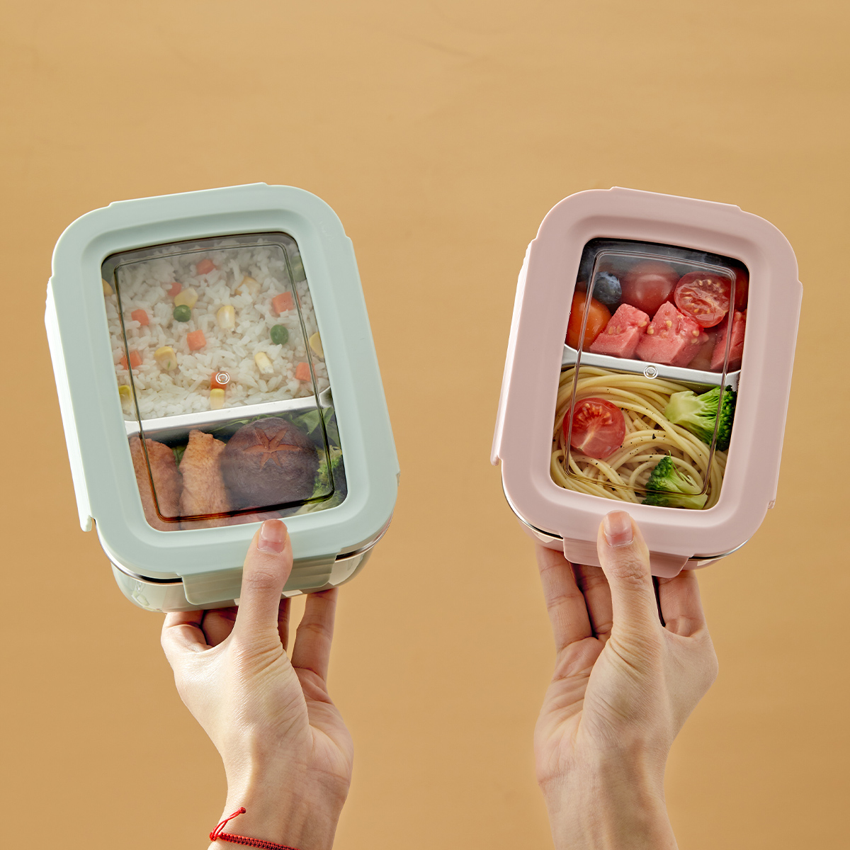 전자레인지용 304 스테인리스 스틸 칸막이 도시락, 쌓 - Food Storage Hot 리뷰 및 가격