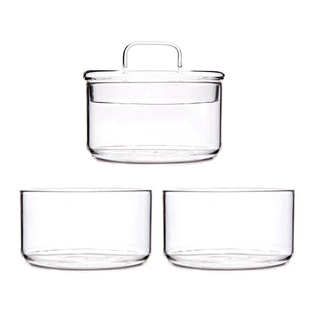 1세트 투명 유리 보관 용기 샐러드 서빙 컨테이너 쌓을 - Food Storage Jars & Containers 리뷰 및 가격