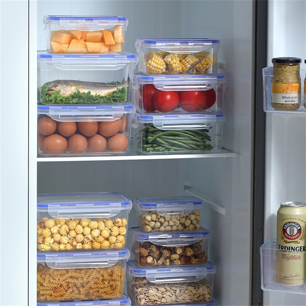 1/4팩 식품 보관 용기 투명 주방 정리함 뚜껑 포함  - Food Storage For Pantry 리뷰 및 가격