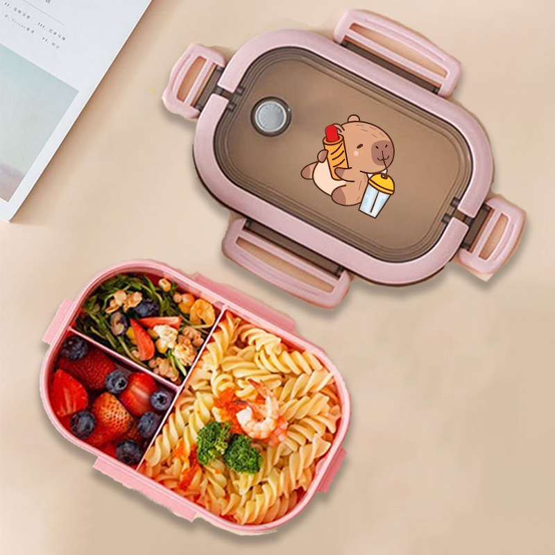 Capybara 도시락 상자 애니메이션 동물 인쇄 식품 - Food Storage And Containers 리뷰 및 가격