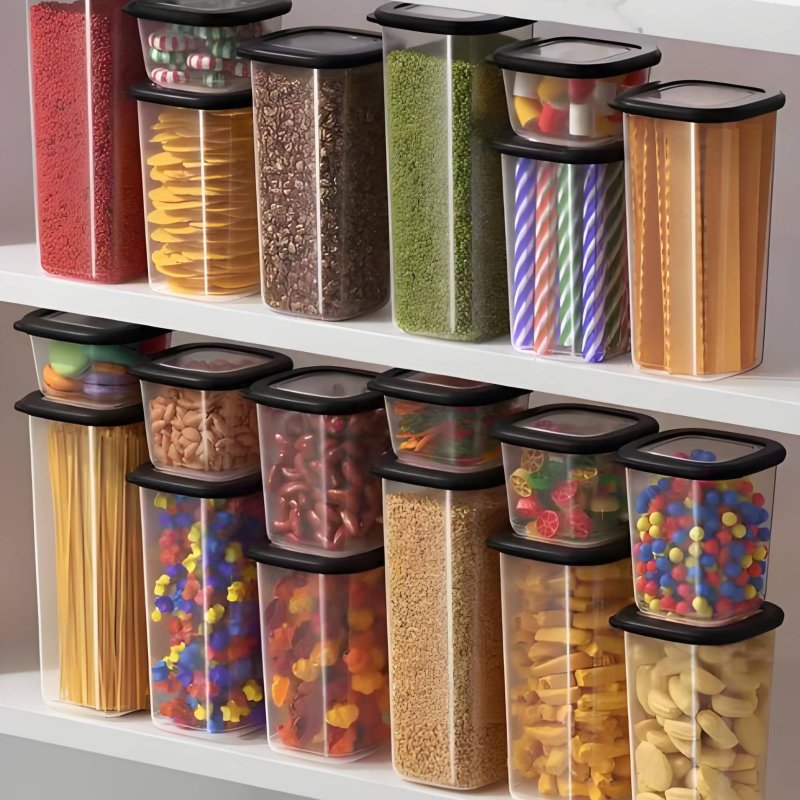 6개의 밀폐 식품 보관 용기 세트, 투명 디자인 플라스 - Food Storage For Pantry 리뷰 및 가격