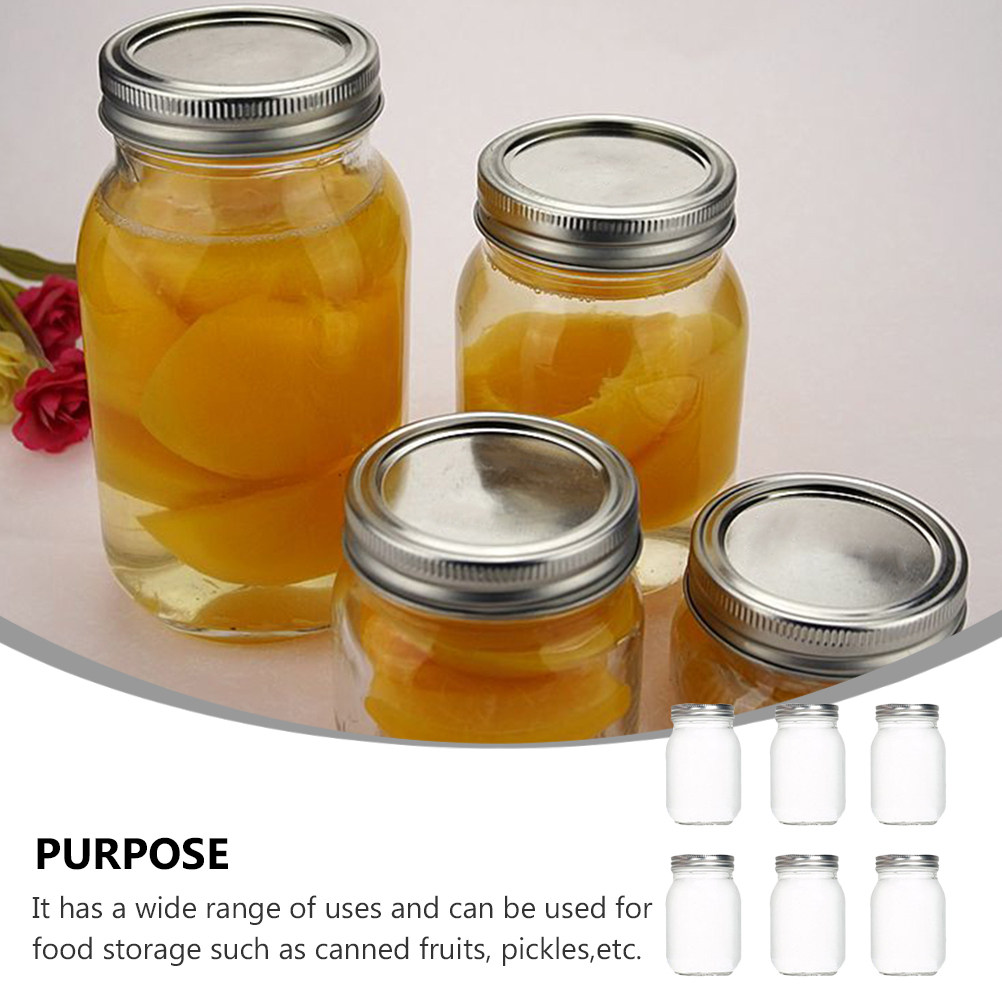 6Pcs 투명한 둥근 유리병, 식품 저장용 밀폐 뚜껑  - Food Storage With Lids 리뷰 및 가격