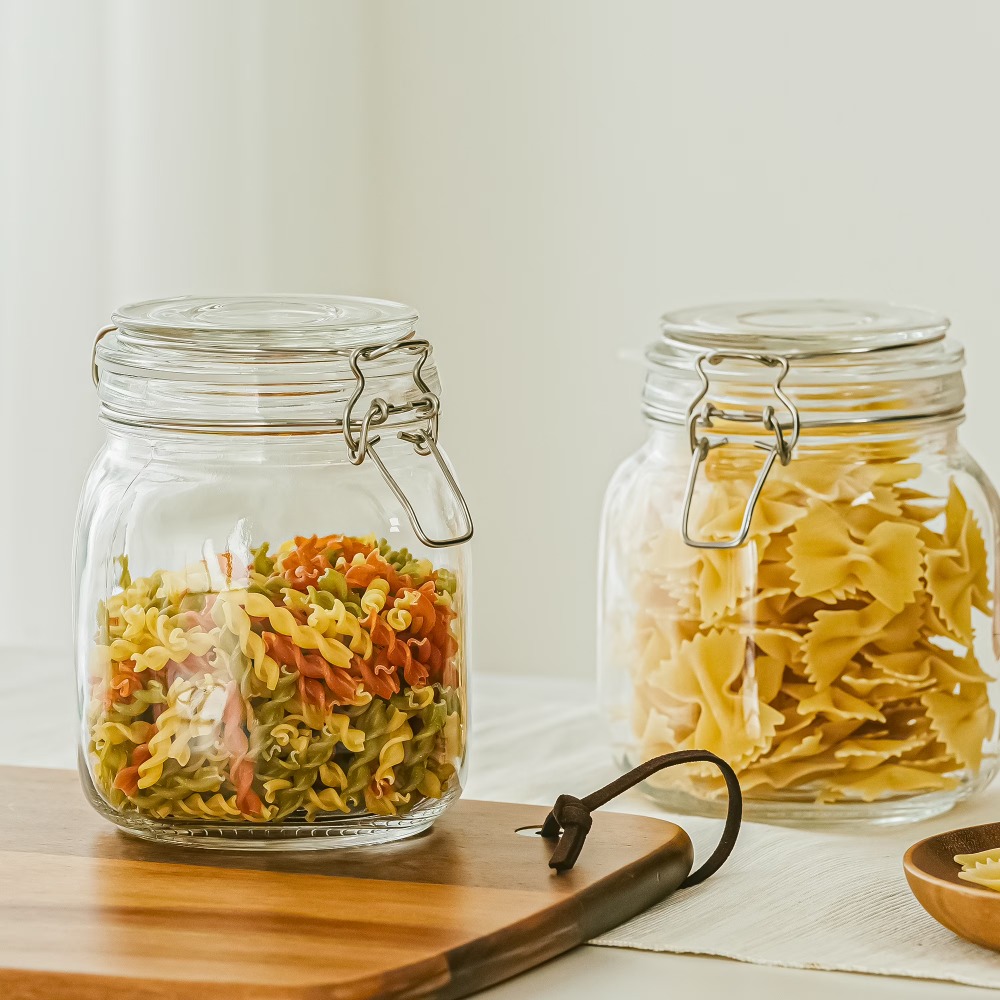 메인스테이 38온스 유리 식품 저장 용기, 잠금식 밀폐 - Food Storage For Pantry 리뷰 및 가격