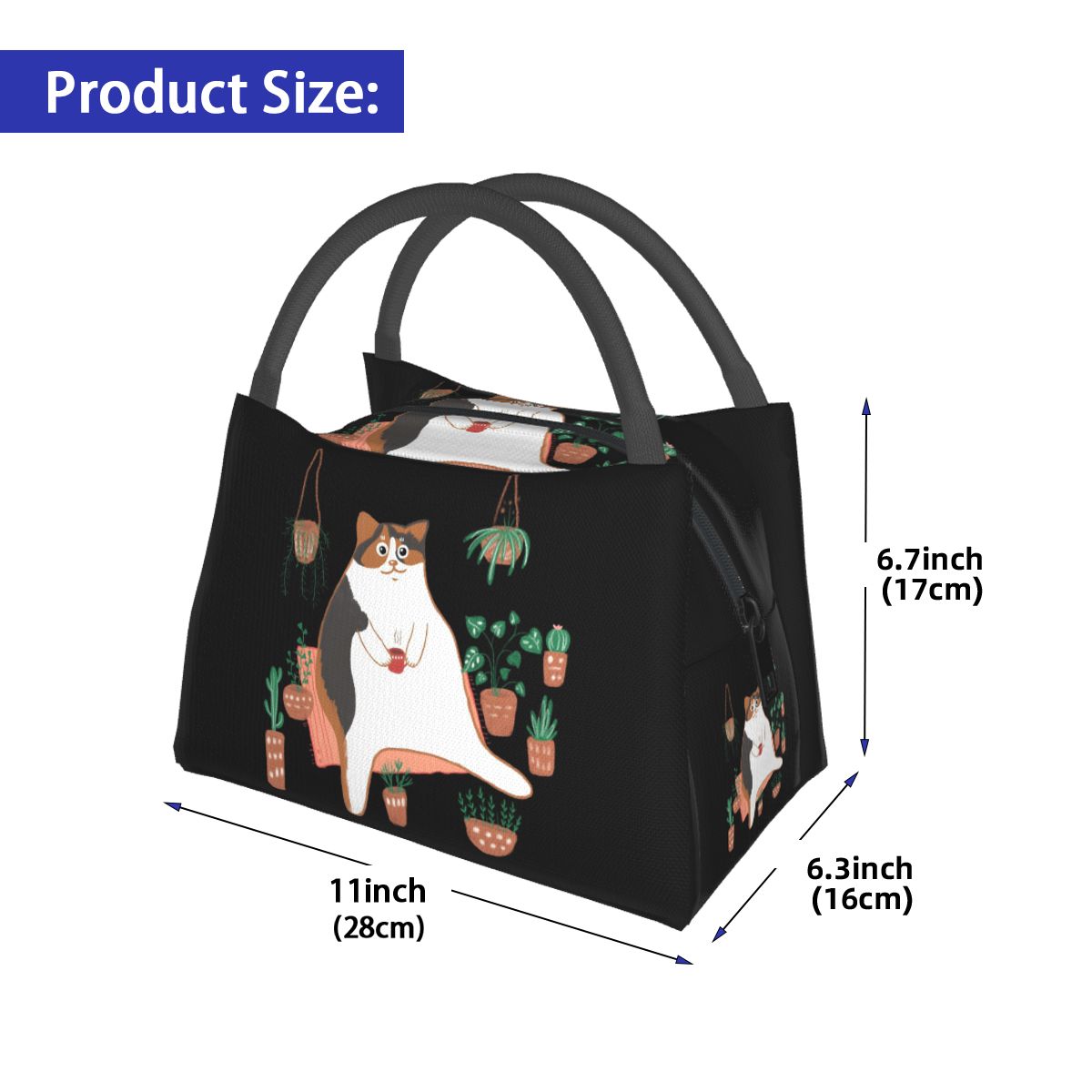 칼리코 고양이와 화분이 있는 고양이 그림이 있는 엄마를 - Food Storage Moms 리뷰 및 가격