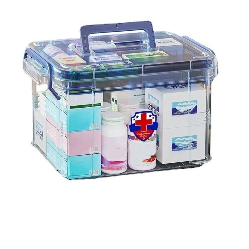 이중층 의약품 보관 상자 손잡이가 있는 플라스틱 응급  - Food Storage Emergency 리뷰 및 가격
