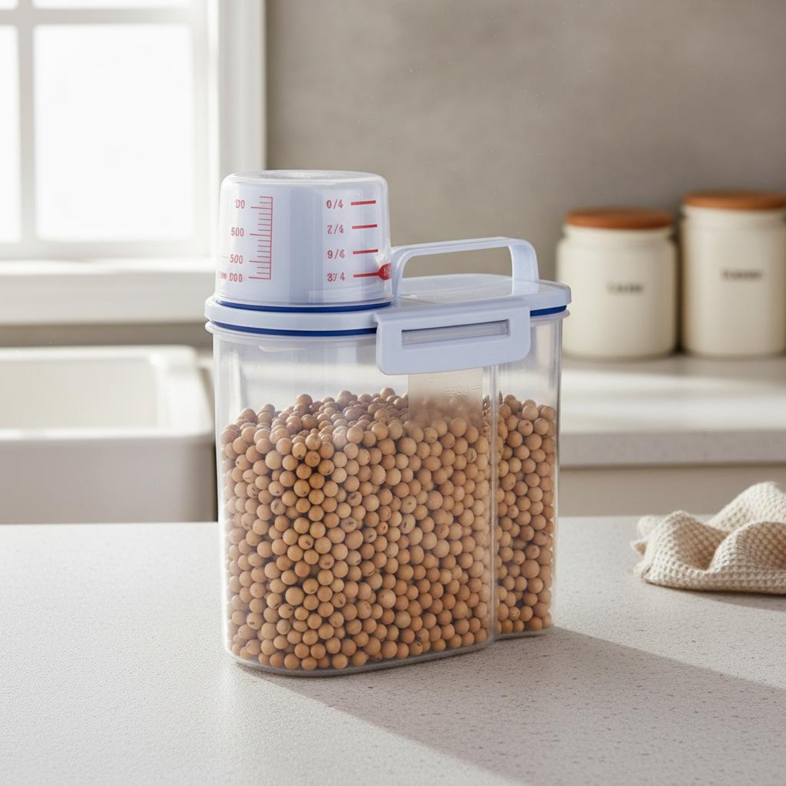 쌀 보관 용기 습기 차단 쌀 디스펜서 계량 기능 포함  - Food Storage And Container 리뷰 및 가격