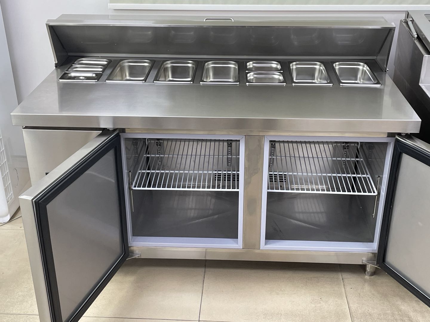 0~10℃ 저온 상업용 빌트인 2도어 피자 준비 테이블 - Food Storage Refrigerator 리뷰 및 가격