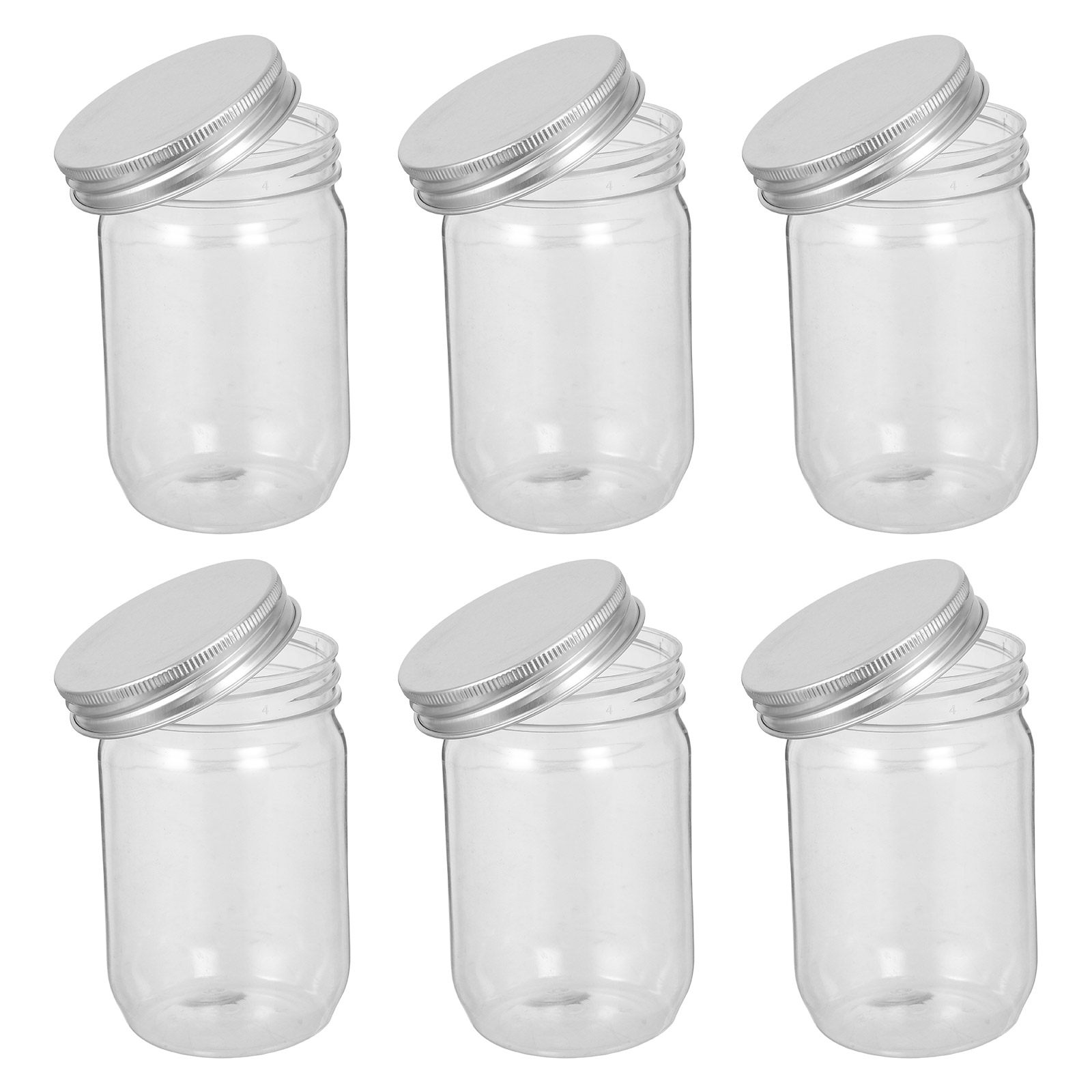 6Pcs 투명 플라스틱 메이슨 항아리(밀폐 뚜껑 포함) - Food Storage And Containers 리뷰 및 가격