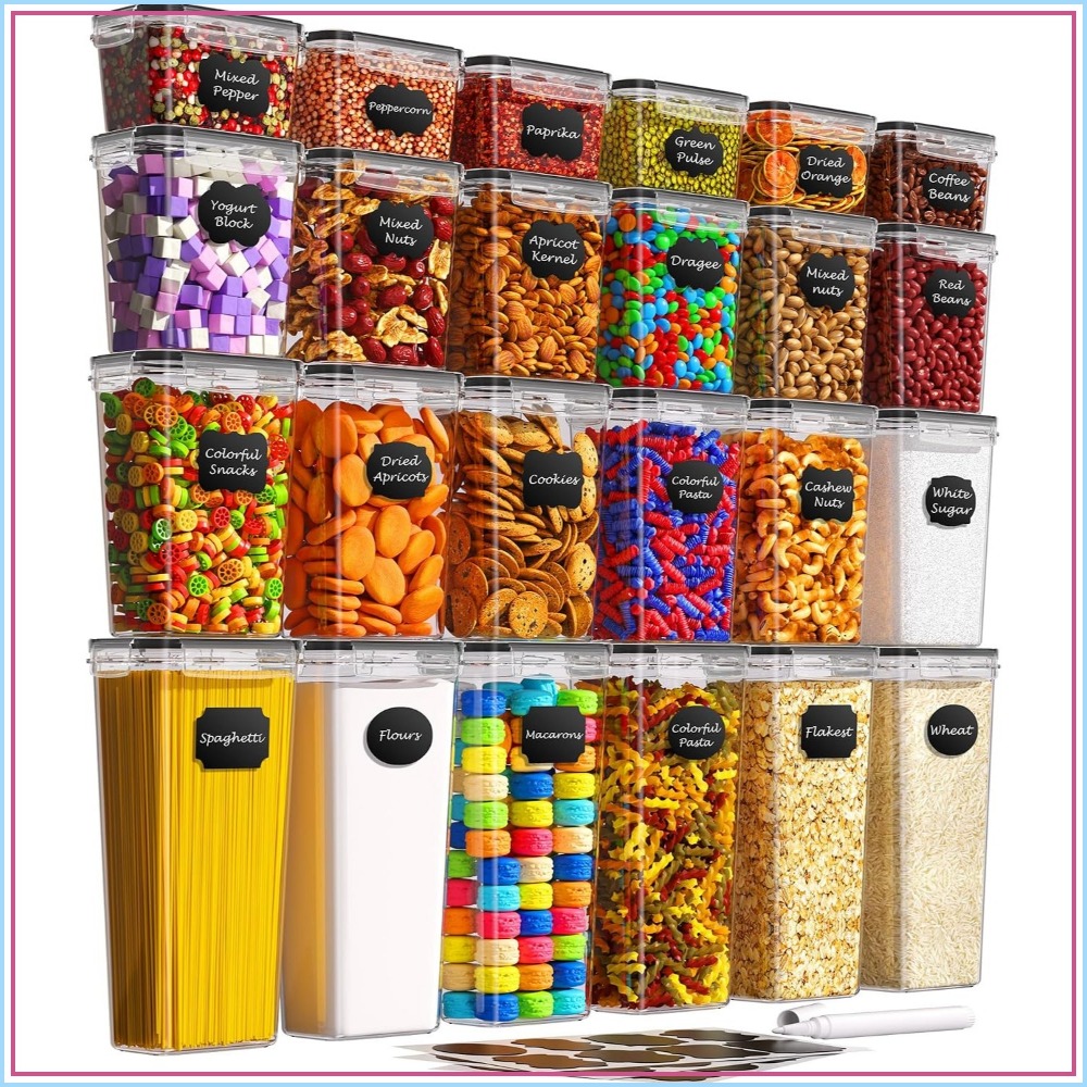 24개의 밀폐 식품 보관 용기(뚜껑 포함), BPA 프 - Food Storage With Lids 리뷰 및 가격