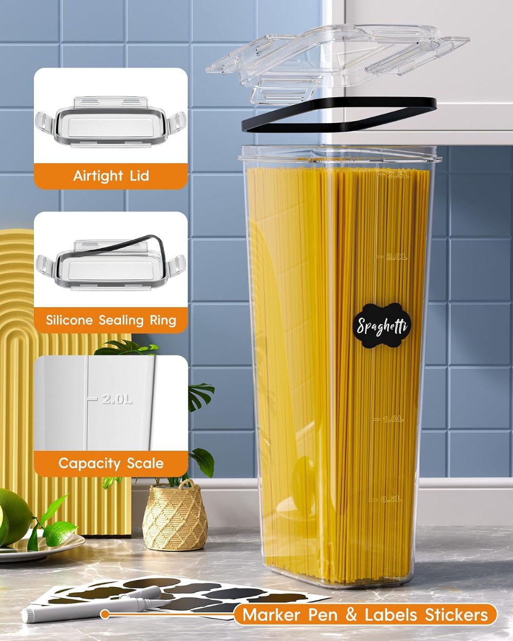 24개의 밀폐 식품 보관 용기(뚜껑 포함), BPA 프 - Food Storage With Lids 리뷰 및 가격