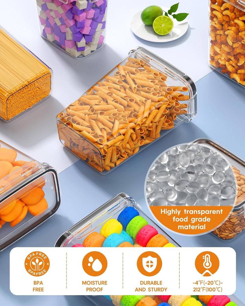 24개의 밀폐 식품 보관 용기(뚜껑 포함), BPA 프 - Food Storage With Lids 리뷰 및 가격
