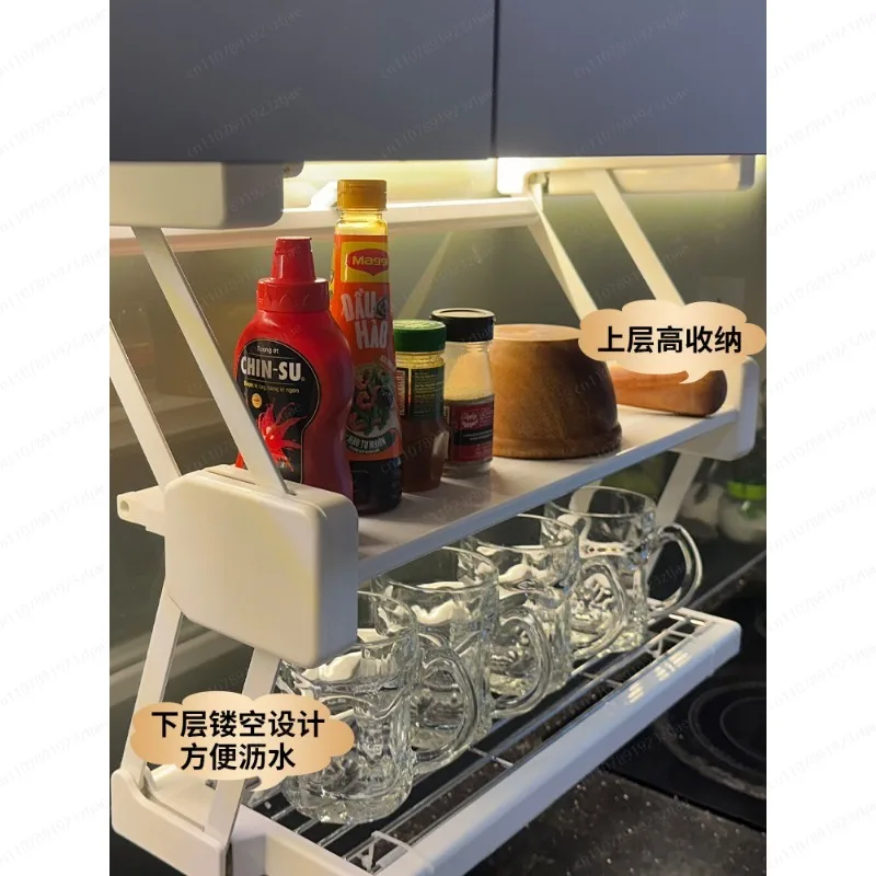 주방 식품 보관대 접이식 이중 레이어 식사 준비대 캐비 - Food Storage And Preparation 리뷰 및 가격