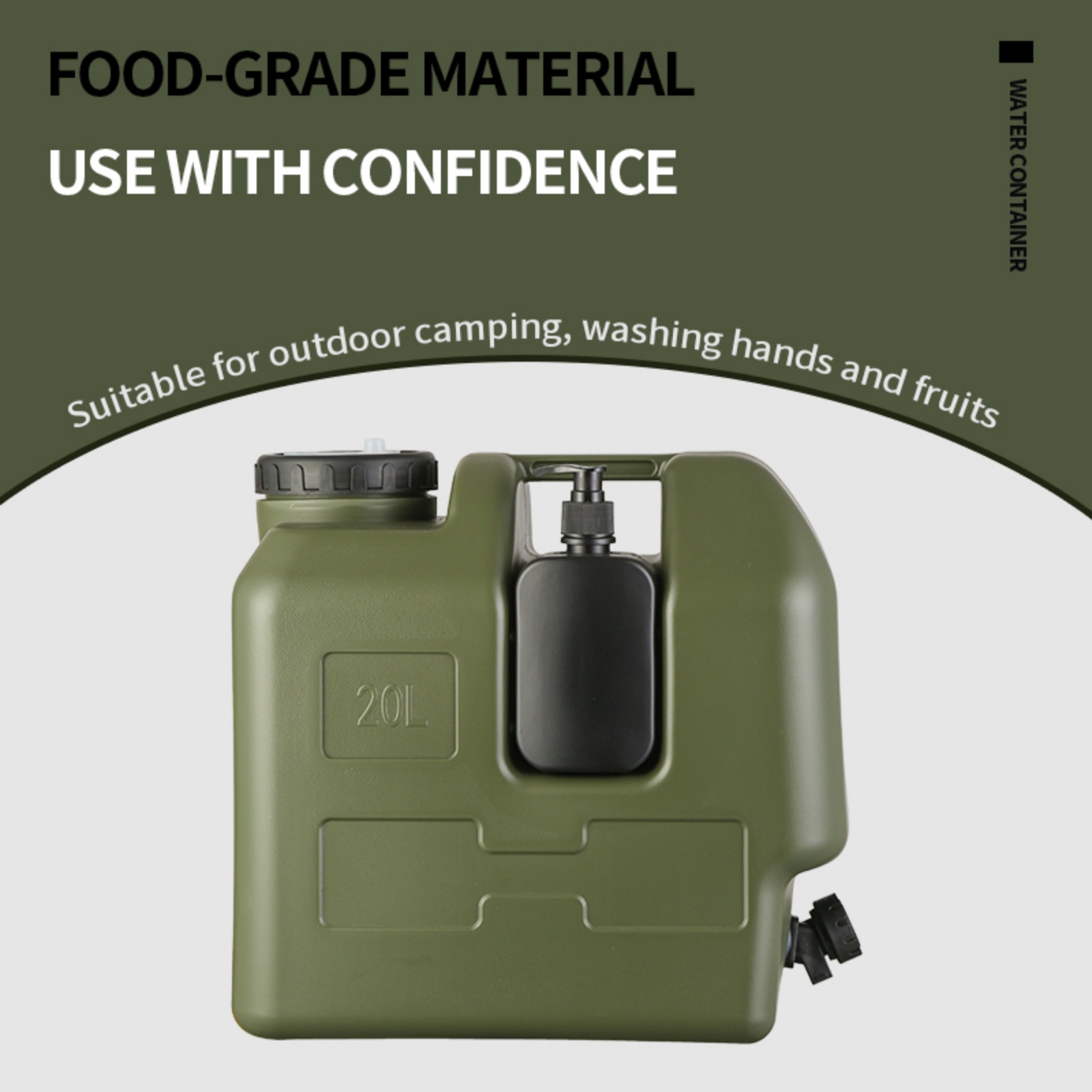 스피곳과 손 소독제 용기가 있는 20L 캠핑 물통 야외 - Food Storage Emergency 리뷰 및 가격