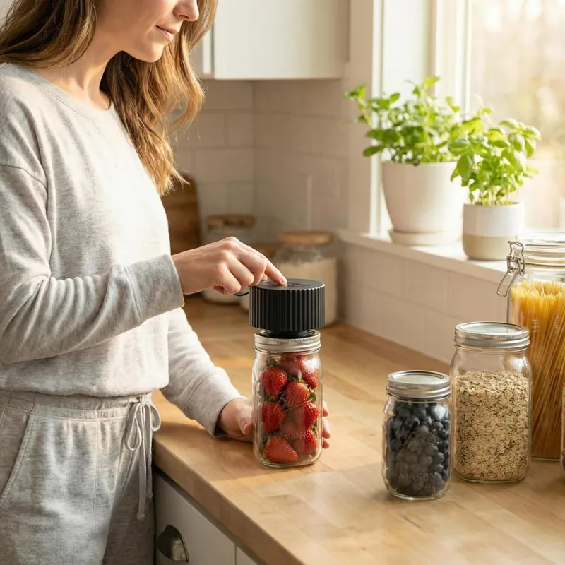 전기 메이슨 자 진공 밀봉기 키트 3-in-1 휴대용  - Food Storage Jars & Containers 리뷰 및 가격